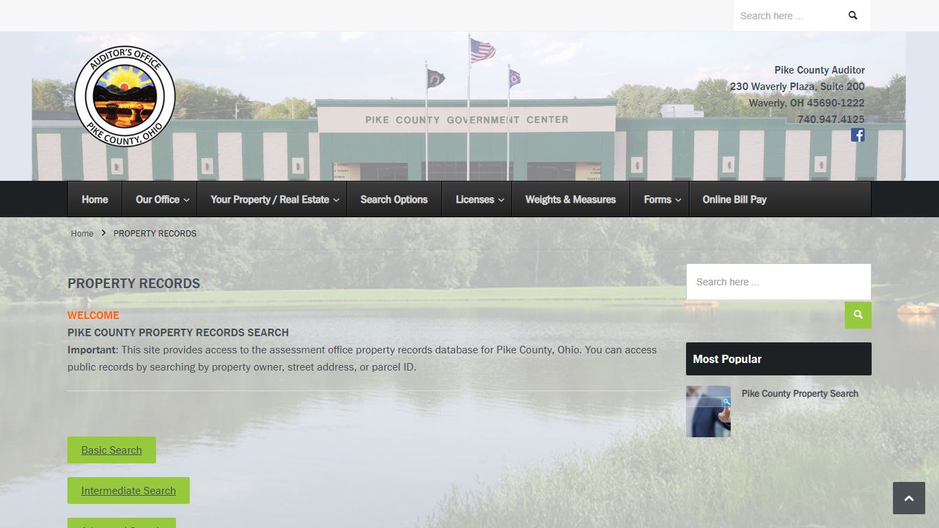 PROPERTY RECORDS -Pike County Auditor